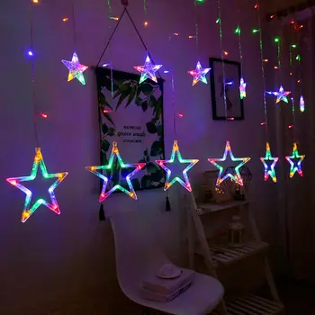 

LED Curtains Lamp String EU Plug High-quality Durable Multi-function Night Light Festival Bedroom Home Wedding Decor