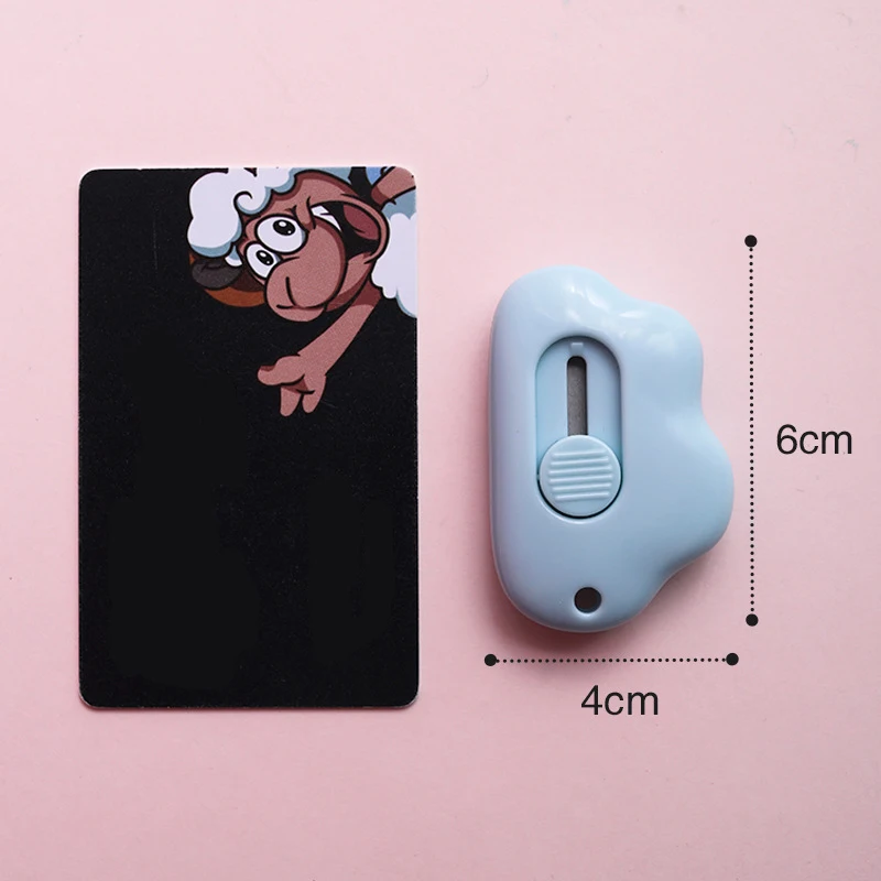 Cute Rabbit Cloud Color Mini Portable Utility Knife Paper Cutter Cutting Paper Razor Blade Office Stationery Cutting Supplies