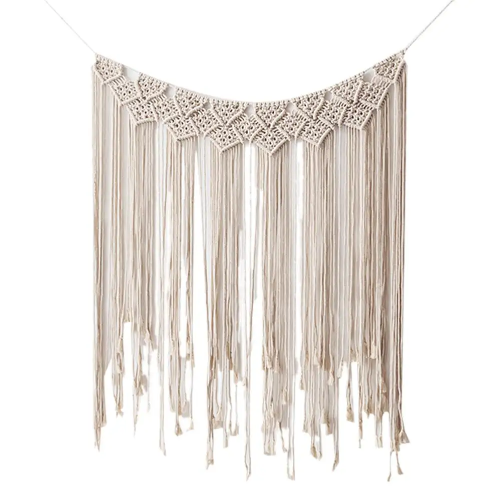 

Nordic Decorative Handmade Knitting Tapestry Bohemian Macrame Woven Wall Hanging Handmade Tapestry Home Wedding Ornaments