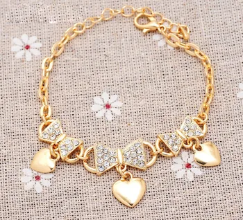 

Classic Love Heart Charm Bracelets for Women CZ Crystal Bowknot Chain Cuff Bracelets Bangles Party Bridal Jewelry Christmas Gift