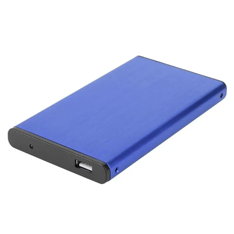 Синий Vktech 2,5 дюймов USB 2,0 IDE HDD жесткий диск внешний жесткий диск Корпус коробка с светодиодный свет для ПК ноутбук Настольный дропшиппинг - Цвет: Синий