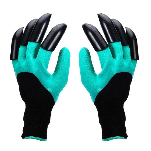 4/8 Hand Claw ABS Plastic Garden Rubber Gloves Gardening Digging Planting Durable Waterproof Work Glove Outdoor Gadgets 2 Style 8 Hand Claw