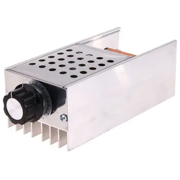 

AC 220V 6000W SCR Voltage Regulator Controller Electronic Dimmer Thermostat Speed Regulation Mold with Case