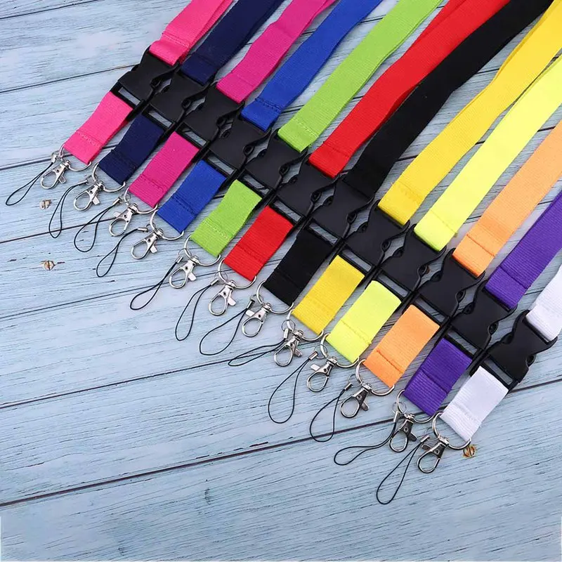 Ремни для шеи мобильного телефона красочные пустые простые ключи бейдж со шнурком ID Держатели