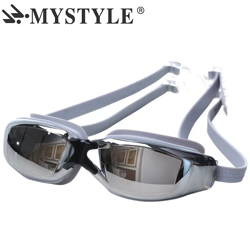MYSTYLE, диоптрий, очки для плавания, HD покрытие, водонепроницаемые, анти-туман, УФ очки для бассейна, профессиональные, для взрослых, мужчин, женщин, спортивные очки