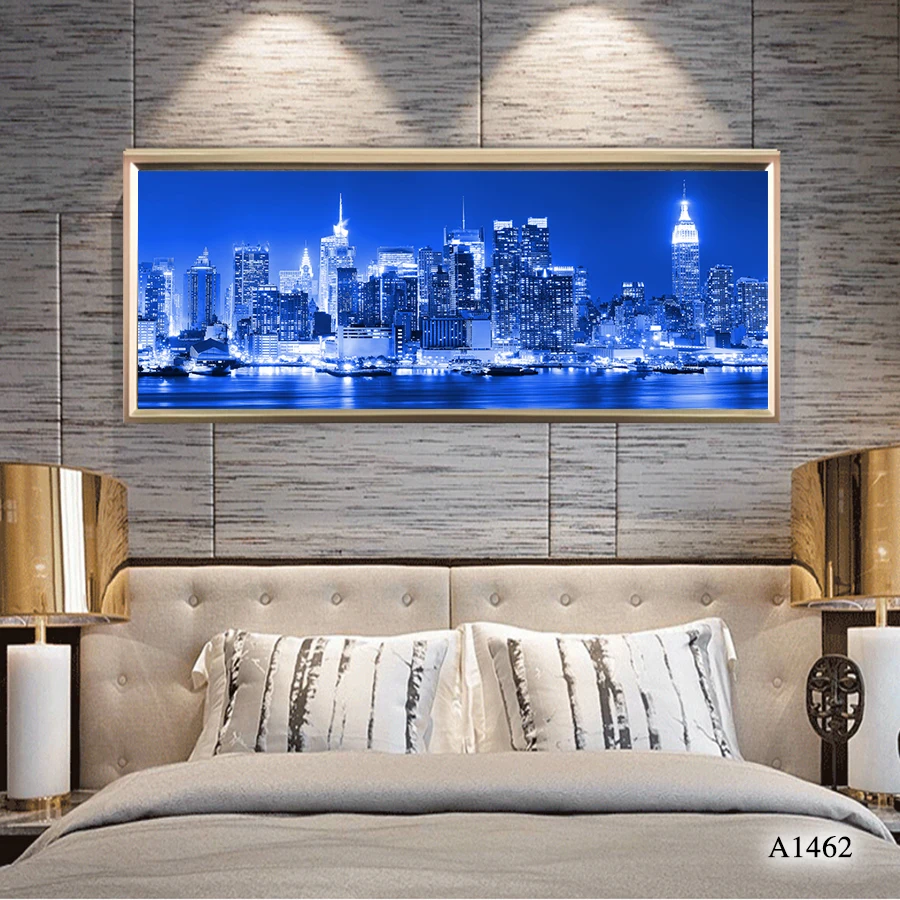 

Modern Oil Painting Print on Canvas Nightscape Cityscape Canvas Art Printing Canvas Painting Wall Art Picture for Home Decor
