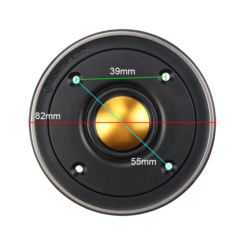 Ghxamp 3 дюймовый динамик Hifi Gold Dome тройной громкоговоритель Speaker 82 мм для монитора BX2