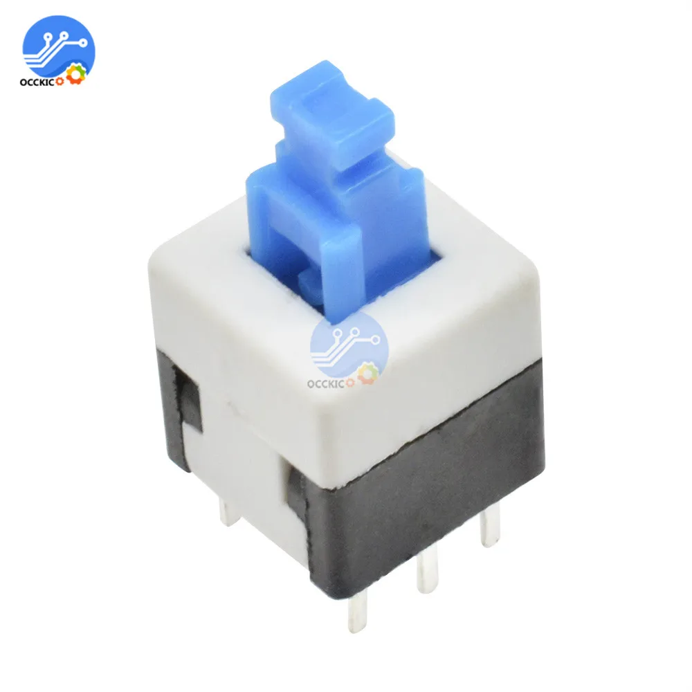 10 шт./лот 8X8mm крышка самоблокирующийся Тип переключатель с квадратной кнопкой синий 100000 раз срок службы|life| | АлиЭкспресс