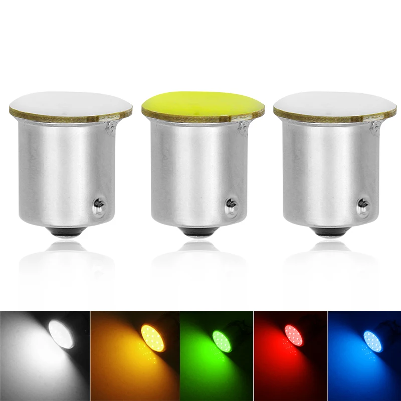 1X белый красные синие Cob 12Smd 1156 BA15S DC 12v вниз лампа RV прицеп грузовик авто
