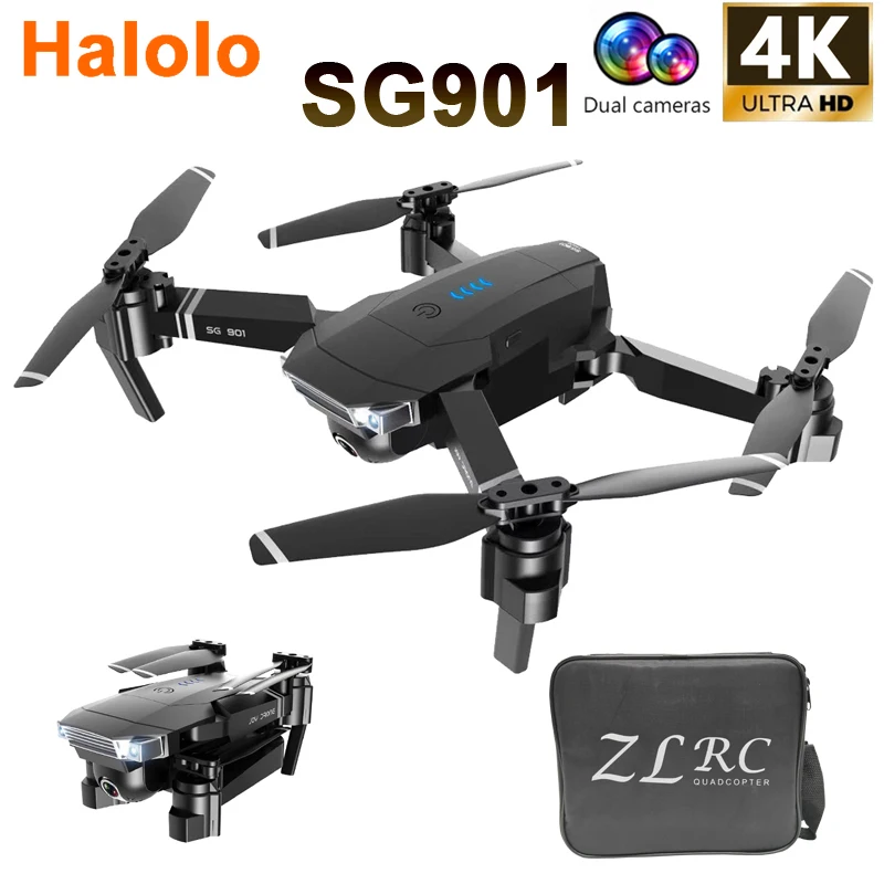 Квадрокоптер Halolo SG901 с камерой 4K HD Wi Fi FPV 18 минут работы|Радиоуправляемые