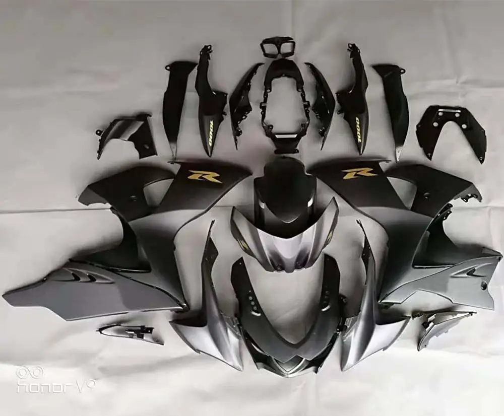 GSXR1000 09 15 матовый черный обтекатель для бодибилдинга Cowling крышка боковая панель