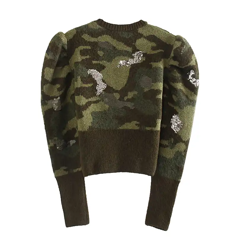 camo sweater womens