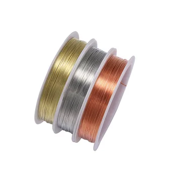 

1Roll Handmade Gold Rhodium Red Copper Color Wire Embroidery Thread Cross Stitch Home Sewing Machine Accessory Spool DIY Crafts