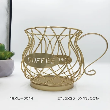 

Universal Coffee Capsule Storage Basket Coffee Cup Basket Vintage Coffee Pod Organizer Holder Black For Home Cafe Hotel