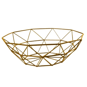 

Iron Mesh Woven Fruit Basket Kitchen Countertop Fruit Bowl Vegetable Decorative Holde
