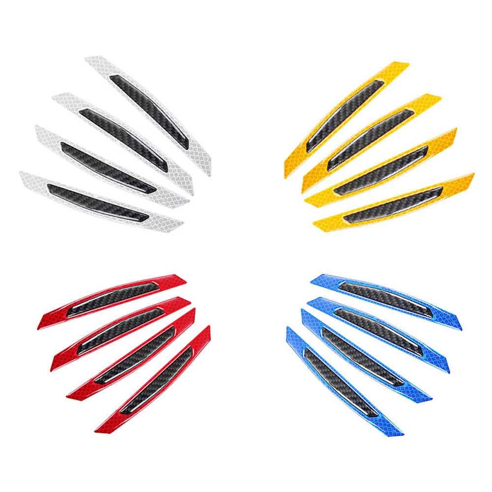 Car Door Edge Guards Car Door Stickers Car Reflective Stickers Car Door Anti Collision Strip Car Door Edge Protector Car Reflective Tape Sticker 4Pcs/Set Reflective Warning Door Side Edge Protection Anti-Scratch Protector Glue Sticker For Auto Car