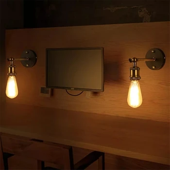 

American Wall Light Vintage Iron Loft Study Foyer Dining Room Wandlamp Retro Bedroom Deco Bedside Led Indoor Wall Lamp Luminaire