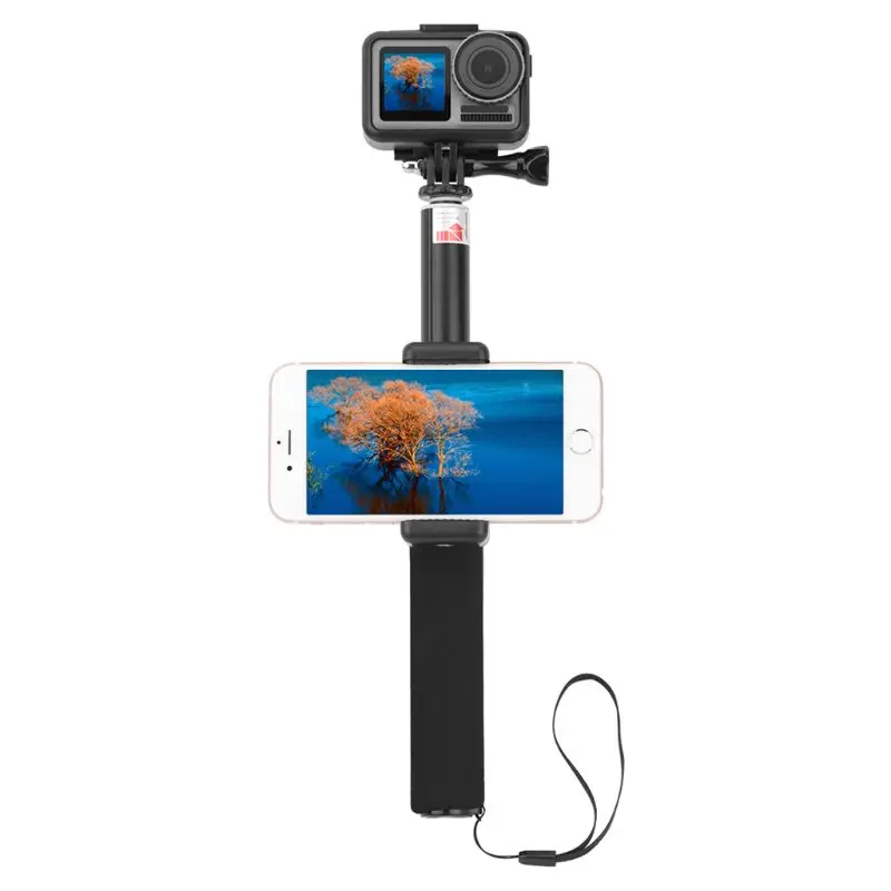 Черный ручной удлинитель селфи палка телефон клип для DJI Osmo экшн Спортивная камера аксессуары для фотосъемки