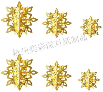 

3D Snowflake Christmas Decorations Stereo Snow Hanging Ornament Showcase Shopping Mall Shop Hanging Props