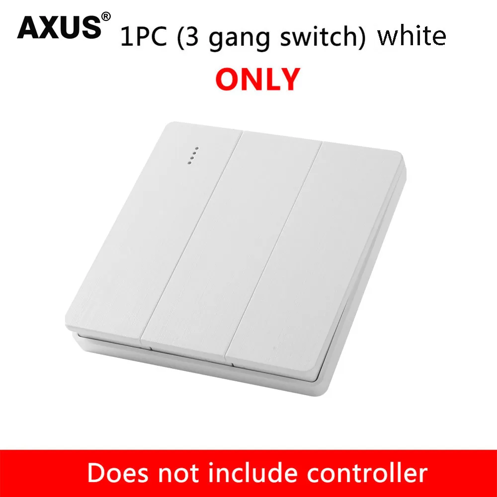 AXUS Tuya Wall Smart WiFi Push Button Switch RF 433Mhz Light Switch Wireless Remote Controller Relay Module Google Home Alexa remote light switch control Wall Switches