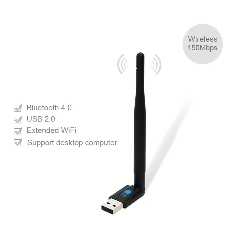 2 в 1 Bluetooth 4,0 Wifi приемник беспроводной USB 802.11N Wifi адаптер 150 Мбит/с компьютерная сетевая карта поддерживает Windows/XP/Vista