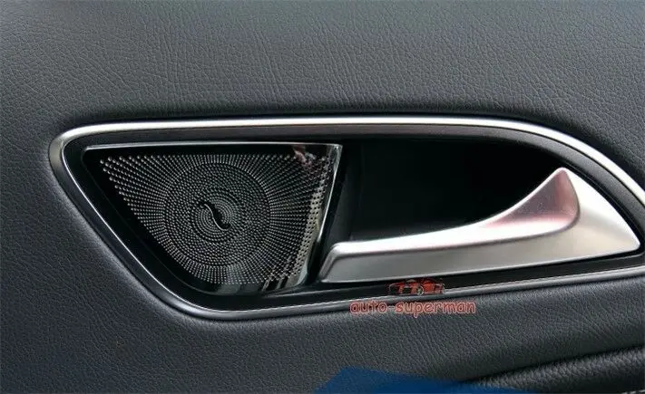 Глянцевая черная звуковая крышка динамика задней двери рамка для Benz GLA CLA W176 A B-Class