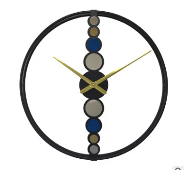60cm Fashion simple decoration clock Wall clock creativity in living room Nordic metal frameless decorative wall clock modern decor - Цвет: 60cm
