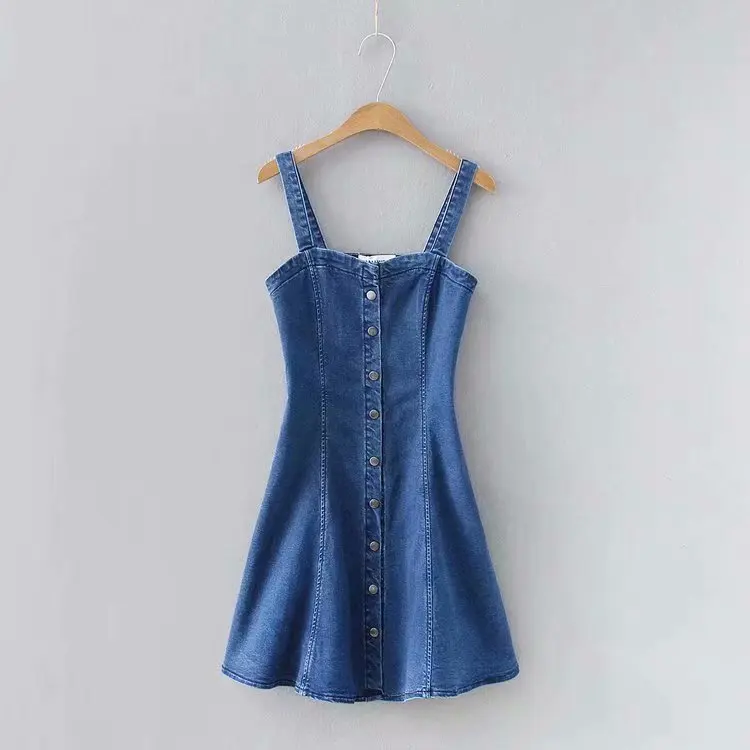 

2019 Western Style Autumn And Winter Women's Dress New Style Buckle Cowboy Camisole Slim Dress