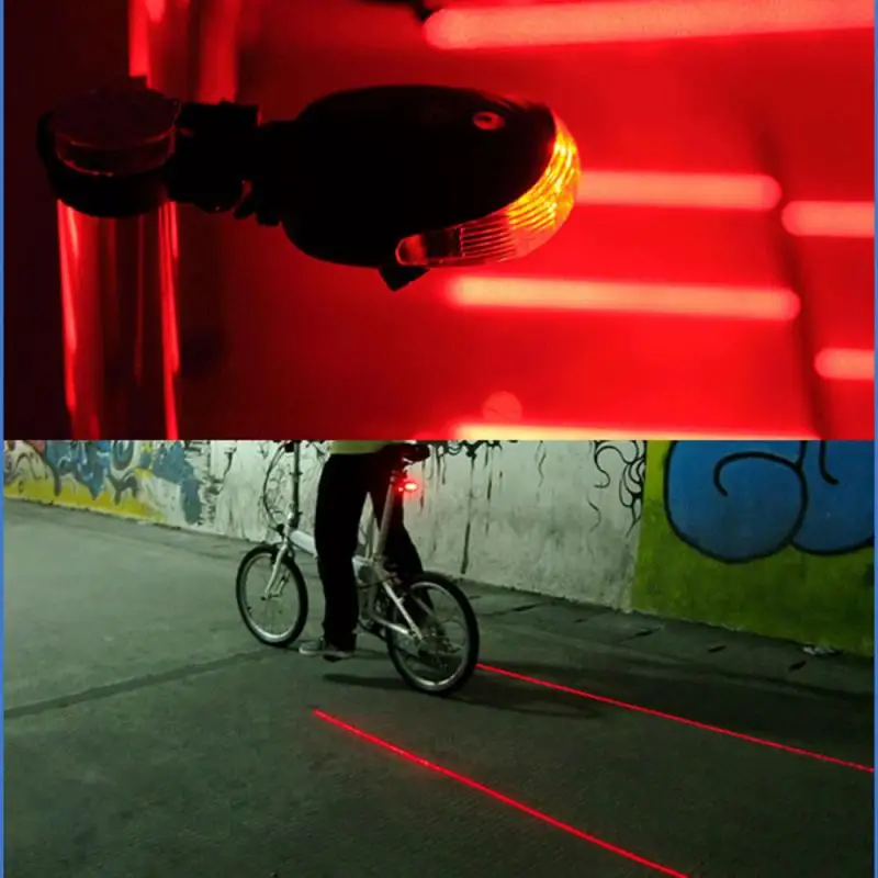 

Mini LED Bicycle Tail Light Bike Rear Lights 5LED Waterproof Safety Warning Cycling Light Helmet Backpack Lamp bike Accessories