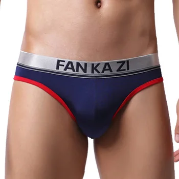 

Men's Sexy Mid Rise Briefs U-Bulge Pouch Panties Knickers Underpants Underwear Men's Color Matching Large Size Mid-Waist Underwe
