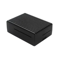 Koperta ze stopu aluminium dla Raspberry Pi 4 czarna skrzynka metalowa obudowa pasywna obudowa chłodzenia dla Raspberry Pi 4 Model B 5