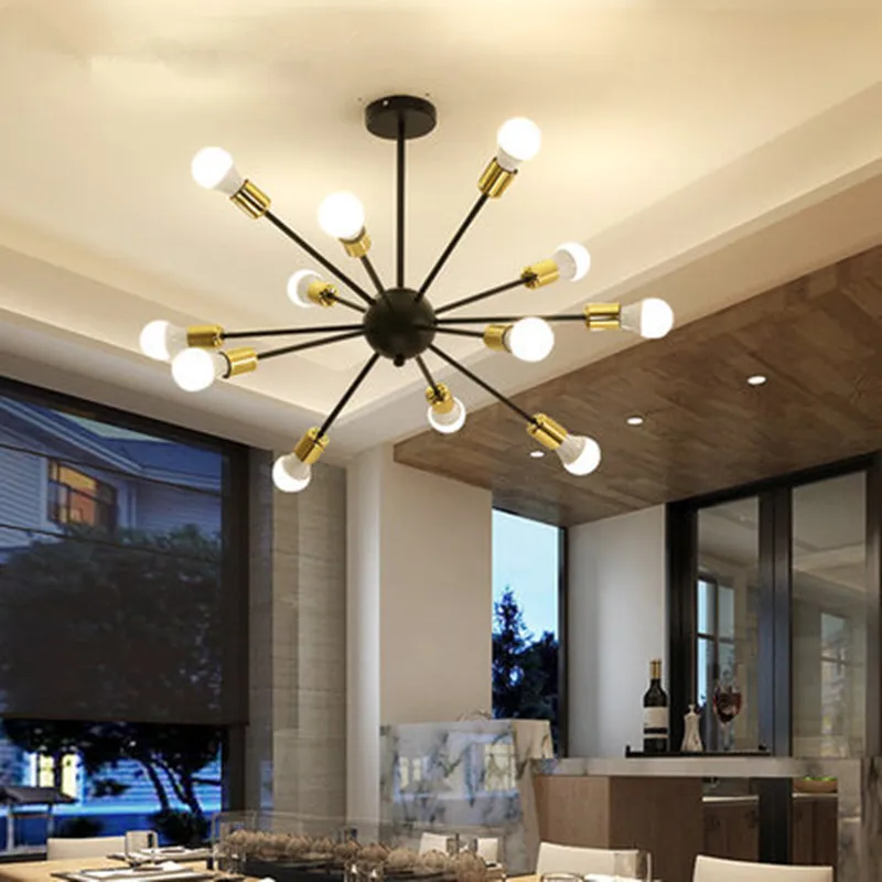 Современный Креативный Ретро арт Чердачный, потолочный светильник промышленные железные потолочные светильники для гостиной спальни