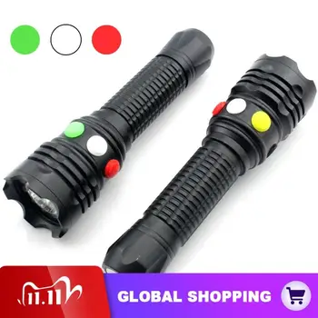 

XPE LED Signal Light Green Yellow White Red Flashlight LED Torch Bright Light Signal Lamp