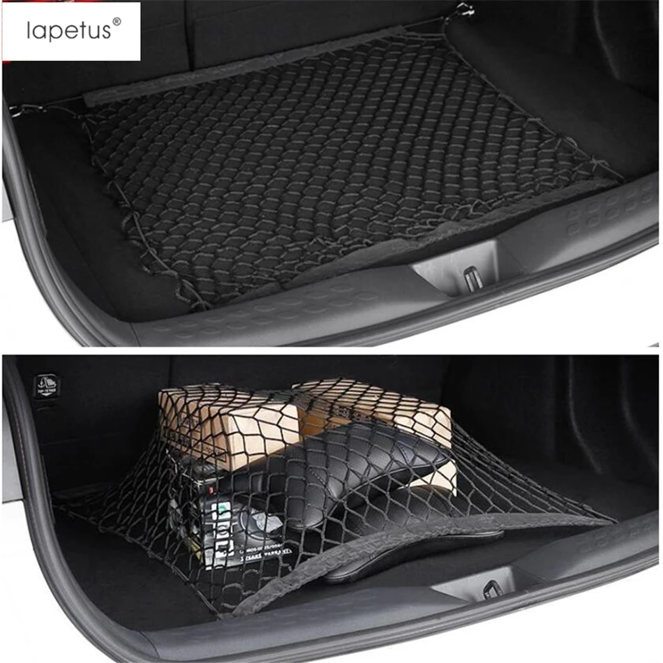 Lapetus Accessories Fit For Toyota C-HR CHR- Tail Rear Trunk Luggage Storage String Bag Mesh Multifunction Net Kit