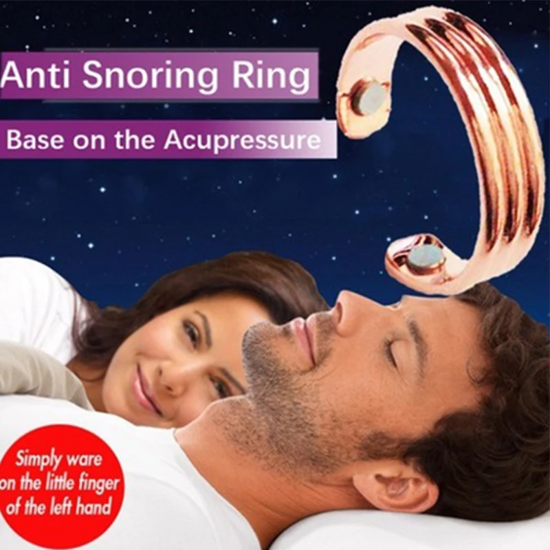 

1 Piece Anti Snoring Ring Stopper Sleeping Breath Aid Acupressure Treatment Stop Snore Health Care Magnetic Therapy Finger Ring