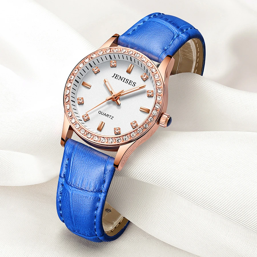 Модные кварцевые часы женские водонепроницаемые часы-браслет женские фиолетовые часы 2019 женские часы кожаные relojes para mujer