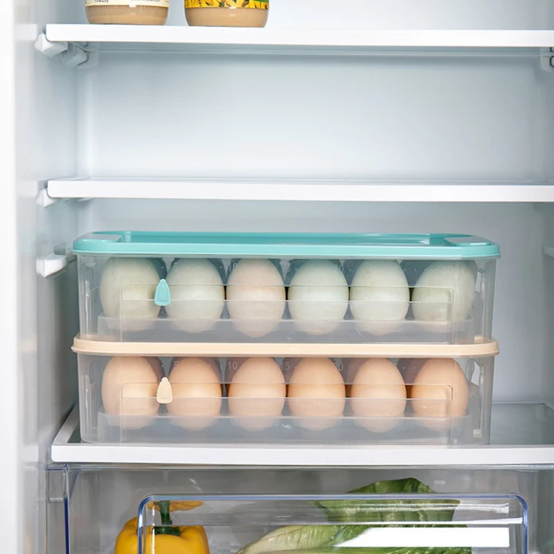 Штабелируемый Портативный чехол для хранения еды, бытовой ящик для хранения яиц для холодильника для дома, кухонный органайзер для хранения яиц, коробки