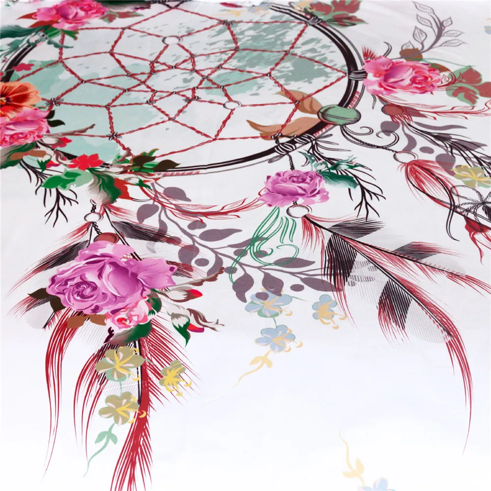 Dreamcatcher Bedding Set King Colorful Feathers Duvet Cover Bohemian Mandala Bedclothes White Home Textiles Dreamcatcher Bedding Set King Colorful Feathers Duvet Cover Bohemian Mandala Bedclothes White Home Textiles