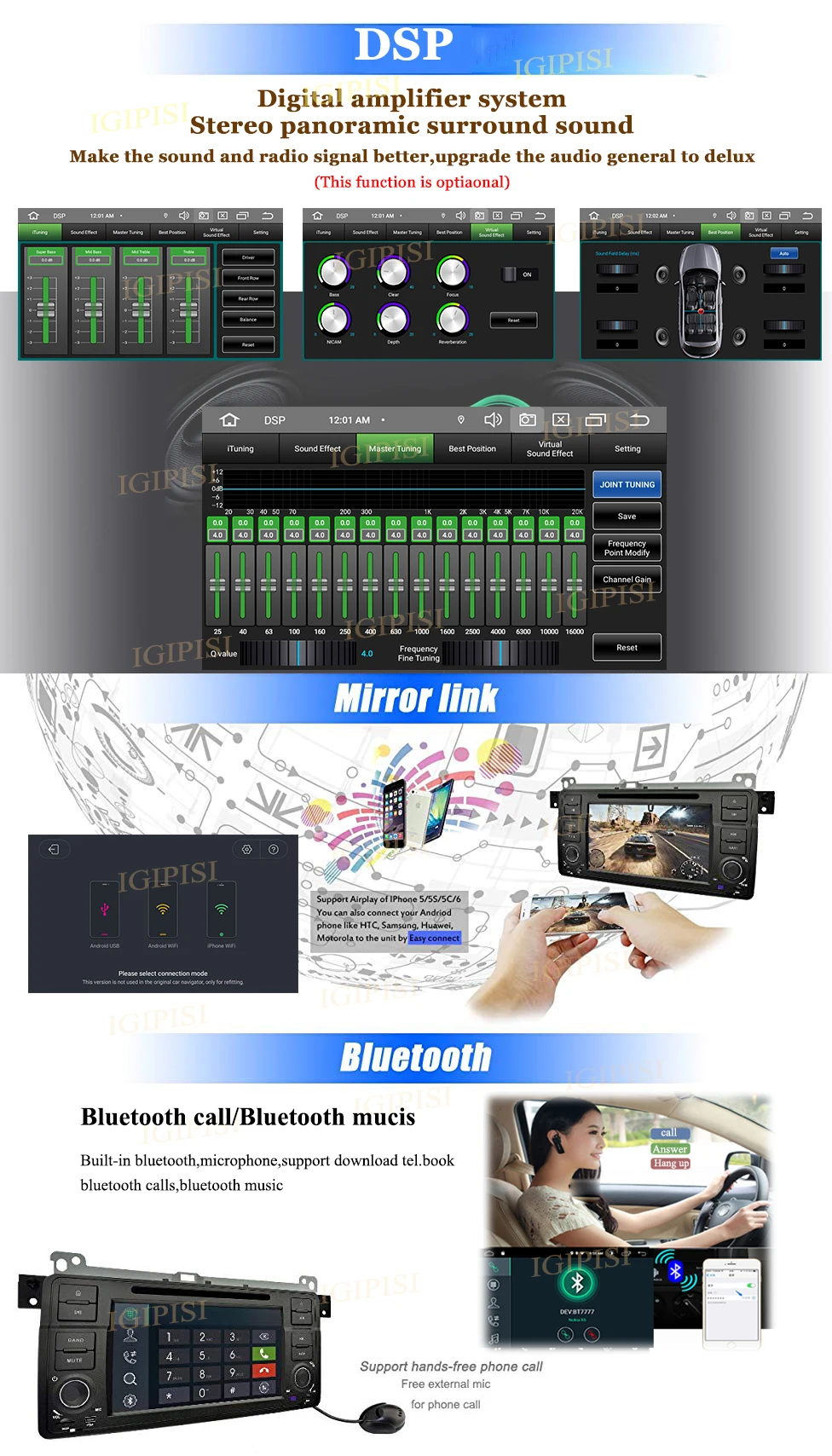 Excellent DSP IPS Android 9 Car DVD Radio player For Mercedes Benz E-W210 CLK W209 C-Class W203 W463 W208 Vaneo Vito GPS stereo BT WIFI 8