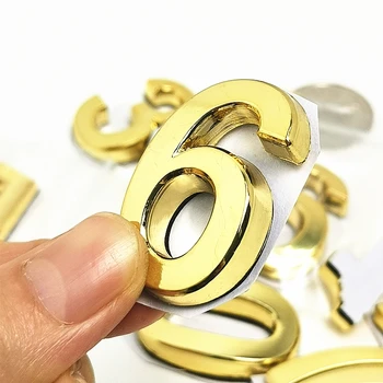 

35mmx22mm ABS Plastic Address Number 3D Digits Numeral Plate Plaque Sign Sticker For Door Family Hotel Apartment Home Street