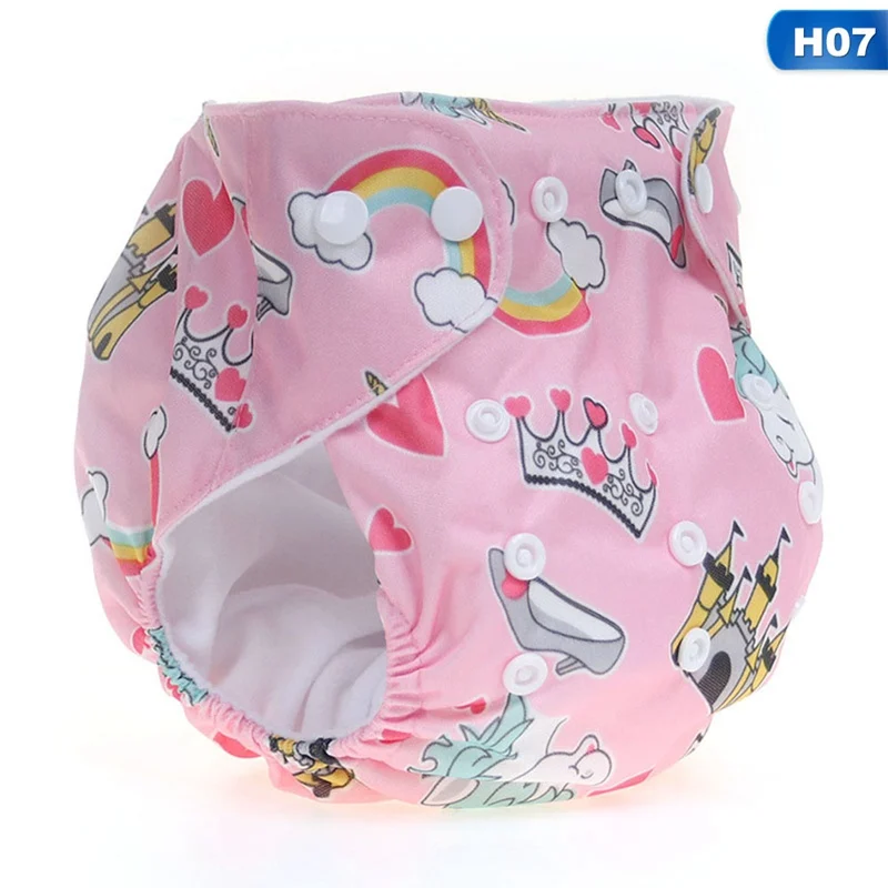 Милая Регулируемая Одежда для младенцев подгузники летние Мультяшные Печатные Подгузники водонепроницаемые детские подгузники
