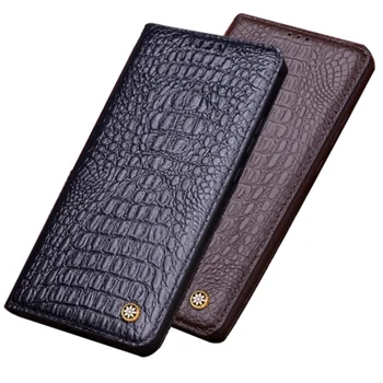 

Luxury crocodile texture genuine leather magnetic phone case for Google Pixel 4 XL/Google Pixel 4 holster cover stand coque capa