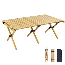 Table pliante en bois Portable pour Camping pique nique barbecue, rouleau d'œufs, équipement de mobilier d'extérieur et d'intérieur polyvalent 