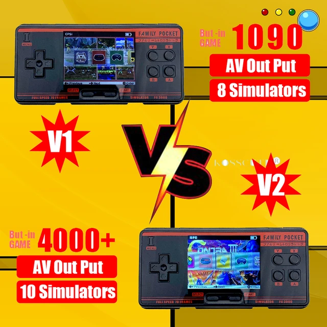 Portable Video Game FC3000 V2 Handheld Game Console IPS High HD Screen 3.0  Inch 5000+ Retro Games Player Controller Gamepad 2022 