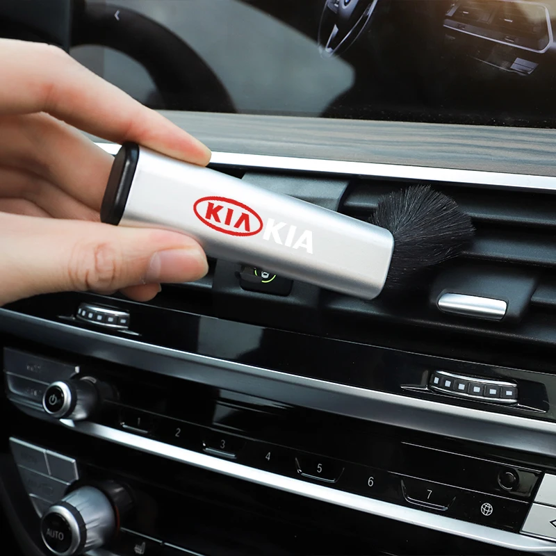 Car Retractable Cleaning Brush Air Conditioner Soft Artificial Wool Small For KIA Ceed Sportage Rio Picanto Sorento Soul | Автомобили и