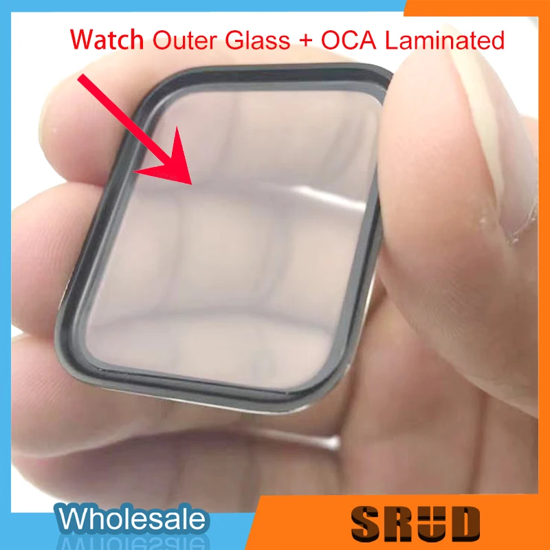 

5Pcs/Lot Front Outer Glass With OCA Laminated For Apple watch series 1 2 3 4 38mm 42 mm 40mm 44mm LCD Broken Glass Replacement
