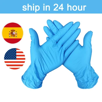 

100 Pcs / Box Disposable Powder-free Industrial Food Safety 3mm Translucent Pvc Gloves USA Spain Fast Shipping Nitrile Gloves