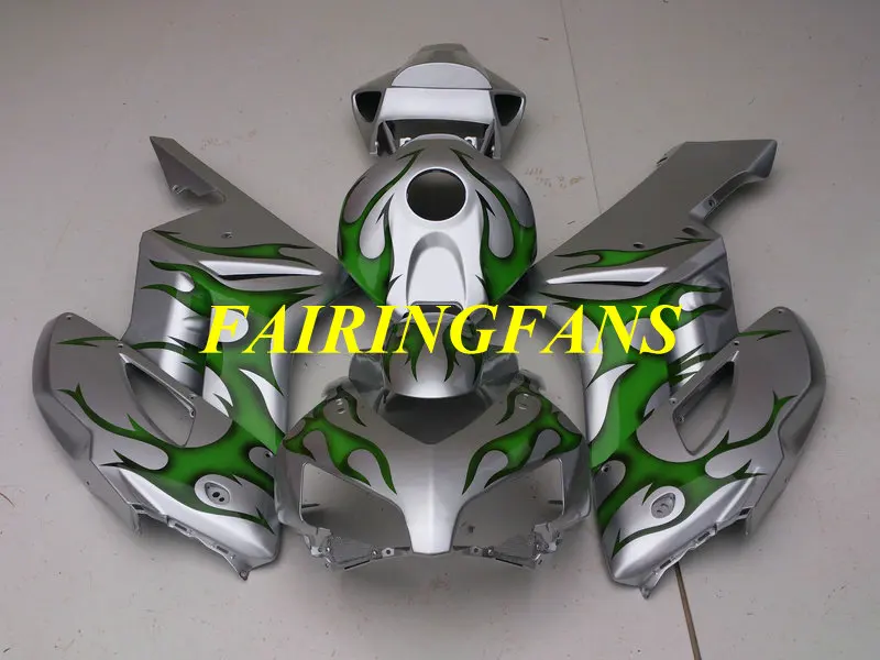 Мотоциклетный вставной обтекатель комплект для HONDA CBR1000RR 04 05 CBR 1000 RR CBR 100RR 2004 2005 серебристо-зеленый Обтекатели на кузов+ подарки HA27