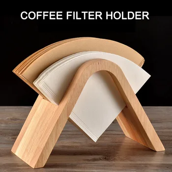 

Hand Drip Coffee Filter Paper Holder Storage Rack V60 Decorative Cone Coffee Filter Container Countertop Dispenser Display Stand