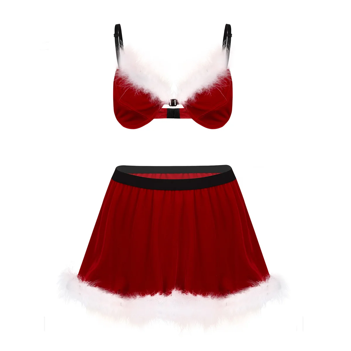 Сексуальные Рождественские костюмы для мужчин, красное бархатное нижнее белье с перьями для костюмированной вечеринки, Эротическое нижнее белье